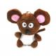 Brown Filling Cotton Doll Key Chain Big Ear Miqi Mouse Plush Cloth Material OEM