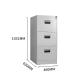 Office Storage 3 Tiers Metal Filing Cabinet With Lock Big Drawer Grey