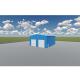 Structural Galvanized Steel Two Car Garage Metal Building