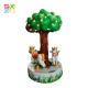 Tree Shape 3 Player Merry Go Round Carousel For Entertainment Arcade Game
