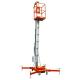 Manual Pushing Aerial Work Platform Single Mast 10m Manlift 130Kg Loading Capacity