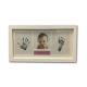 White Newborn Baby Hand And Footprint Photo Frame Inkless With Picture Name