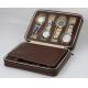 8 Slots Brown Watch Display Box Elegant Appearance For Home Jewelry Decoration