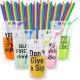 Party Beverage Drink Pouch With Straws Novelty Funny Translucent Zipper Plastic Pouches Drink Bags