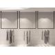Pensile Style Clothing Display Rack , Retail Store Fixtures Iron Baking Material