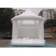 5x4m commercial grade adults white wedding bouncy castle with steeple shape top