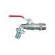 Forging Brass Tap Valve , Ball Valve Tap Lever Steel Handle With Cover Working Pressure Max 16 Bar