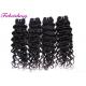 #1 / #1B Color Virgin Brazilian Hair Bundles / Italian Wave Hair Weave