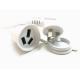 Deluxe 10A exchange to 16A 3pin white extension power cable 0.5m-10m copper power cord extension