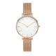 Mesh Band Ladies Stainless Steel Watches Japanese Quartz Movt Rose Gold Plated