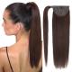 Remy Hair Brazilian Human Hair Ponytail Extension with Cuticle Aligned Hook And Loop
