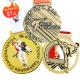 Marathon Running Custom Metal Sport Medal Zinc Alloy 3D Gold Award