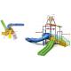 Kids Water Park Construction Water House Structures With Climb Net / Spray