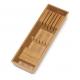 Eco Friendly Bamboo Knife Block , Bamboo Knife Holder Drawer Easy Cleaning