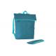 Retro 420D Nylon Foldable Backpack Tote Bag For Travel Blue Black