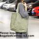Washable TYVEK Kraft Paper Shopping Bag Shoulder Handbag DuPont Paper Tote Bag With Cotton Linen Lining