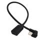 Type C Extension Cable With 90 Degree Elbow 30cm PVC Male To Female USB 3.1