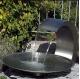 Modern Metal Sculpture Garden Art Stainless Steel Water Bowl Fountain