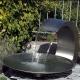Modern Metal Sculpture Garden Art Stainless Steel Water Bowl Fountain