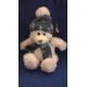 Soft Velboa Plush Toy White Bear Wearing Hat and Neck Warmers Size 15cm to 50 cm