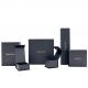 Black Clamshell Magnetic Closure Jewelry Box Custom Size Cardboard Wallet Boxes