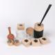 Square Reed Diffuser Cap Wooden Perfume Bottle Lid 28 25 Thread