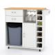 Drawers Movable Kitchen Island Home / Commercial 7 Foot Kitchen Island With Seating