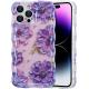 iPhone 12 Pro Max, colorful retro oil print laser gloss pattern cute curly wavy edge exquisite phone case