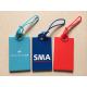 Custom Logo Blue Red Soft Silicone Card Holder Wallet / Card Pouch With String For Safety Protect Cards