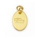 Customized Gold Metal Hang Tag for Handbags ROHS Certified Engraved Oval Shape Name Tag