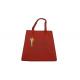 Red Insulated Wine Tote With Zipper 32x35cm Wine Bottle Cooler Bag
