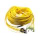 Yellow Single Mode Fiber Patch Cord FC UPC To FC APC 1310 / 1550NM Wavelength