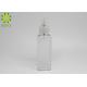 Square Shape Cosmetic Spray Bottles , Clear Plastic Spray Bottles