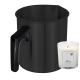 Black Color DIY Candle Making Pouring Pot in 1200ml Capacity  and Plastic Handle Easy Holding