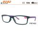 2018 Lady fashionable reading glasses, made of plastic, spring hinge, a line on the temple