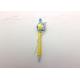 For school sports meeting gifts promotional anti-slip ball pen with logo print and cartoon figures wrap