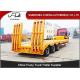 Tri Axles 60T Low Bed Semi Trailer For Excavator / Large Equipments Transport