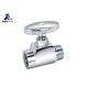 Plastic Handle 15mm Stop Valve Threaded  Male HPb 57 Chrome Plated