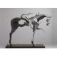170cm Life Size Abstract Stainless Steel Horse Sculpture Brushed Finishing