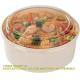 34 Oz Deep Round Wooden Containers - Containers Sold Separately, Clear Plastic To Go Box Lids