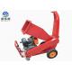 Customized Color Trailer Mounted Wood Chipper / Wood Chipper Grinder 15hp Diesel Engine