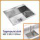 Topmount Stainless Steel Kitchen Sink 18 Gauge Single Bowl 18 Gauge 60x50