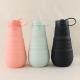 Leakproof Foldable Silicone Drinking Bottle BPA Free For Travel Camping