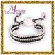 Fashionable white, black combined links friendship bracelets for girls ornament LS028