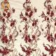 Wine Red 3D Applique Embroidery Lace Fabric African Style For Home Textile