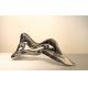 Mirror Surface Garden Ornaments Statues , Abstract Stainless Steel Garden Statues