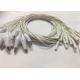 Din 2.0 Style Eeg Cup Electrodes Cable , 1.2m Alligator Eeg Leads Cable
