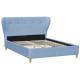 Simple Design Plywood Fabric Upholstered Bed Frame Modern Blue Colour