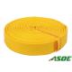 High Tensile Yellow Lay Flat Discharge Hose With Circular Woven Polyester Jacket