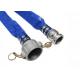 Industrial Pump Water Hose , Durable Blue Layflat Hose With Connectors / Fittings